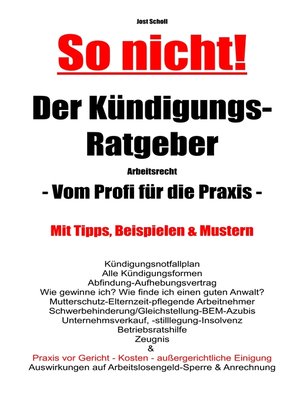 cover image of So nicht! Der Kündigungs-Ratgeber Arbeitsrecht